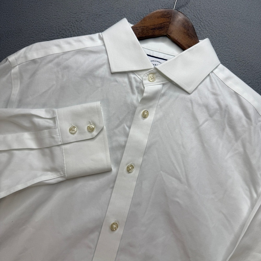 Charles Tyrwhitt Classic Fit Non-Iron Dress Shirt Mens 16.5/34 White Cotton